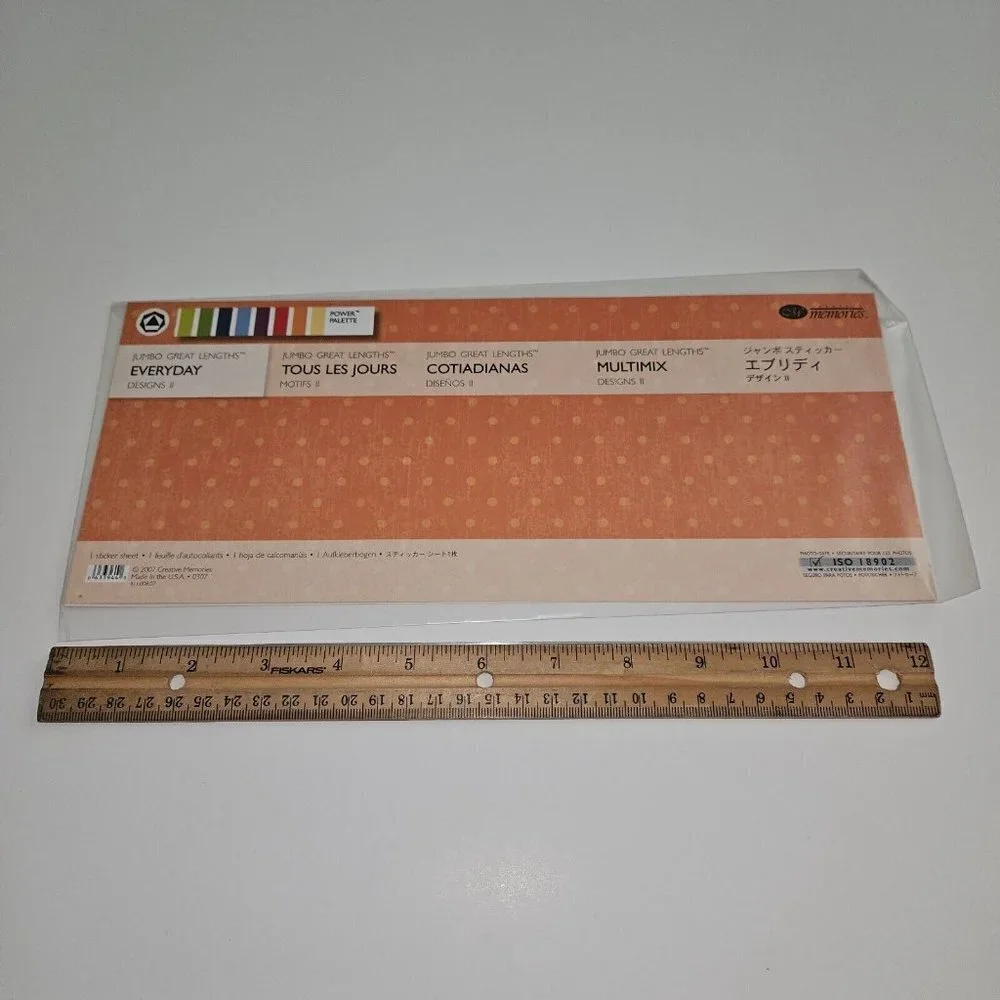 NEW Creative Memories Jumbo Great Lengths Everyday Designs Sticker Sheet Circles